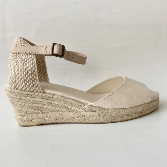 Soludos Womens Open-Toe Midwedge Blush Beige Espadrilles Ankle Strap Sandals 8.5 - Picture 10 of 12